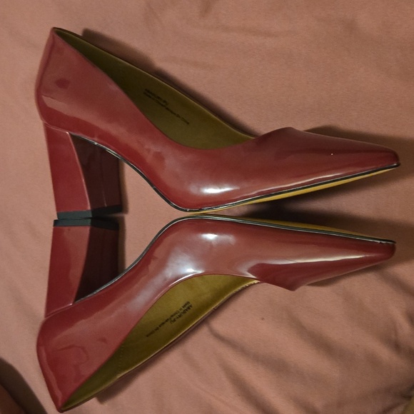 Abound Women's Red Block Heel Pumps - Picture 4 of 6